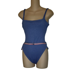 Vintage OP Ocean Pacific Swimsuit Sz SMALL Red White Blue USA One Piece NWOT